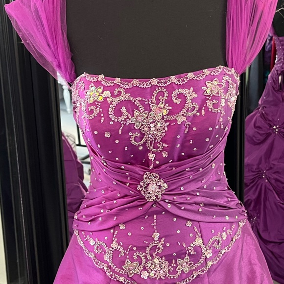 Mori Lee Vibrant Purple Prom Dress - Picture 4 of 5